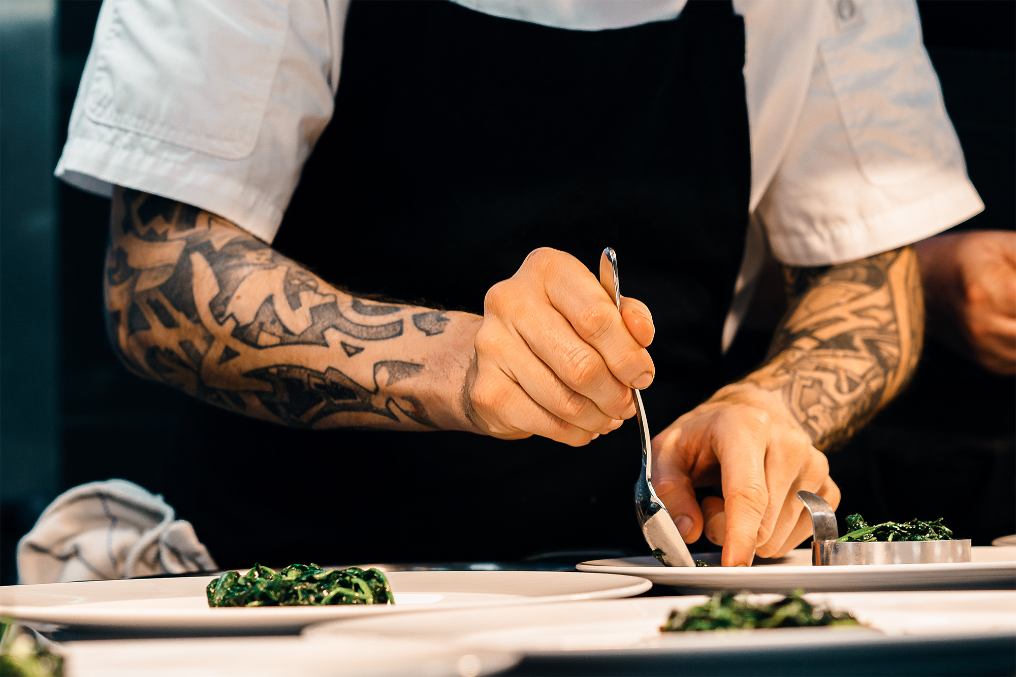 liverpool chef doing job plating food