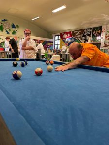playing pool at the stedychefs learning centre